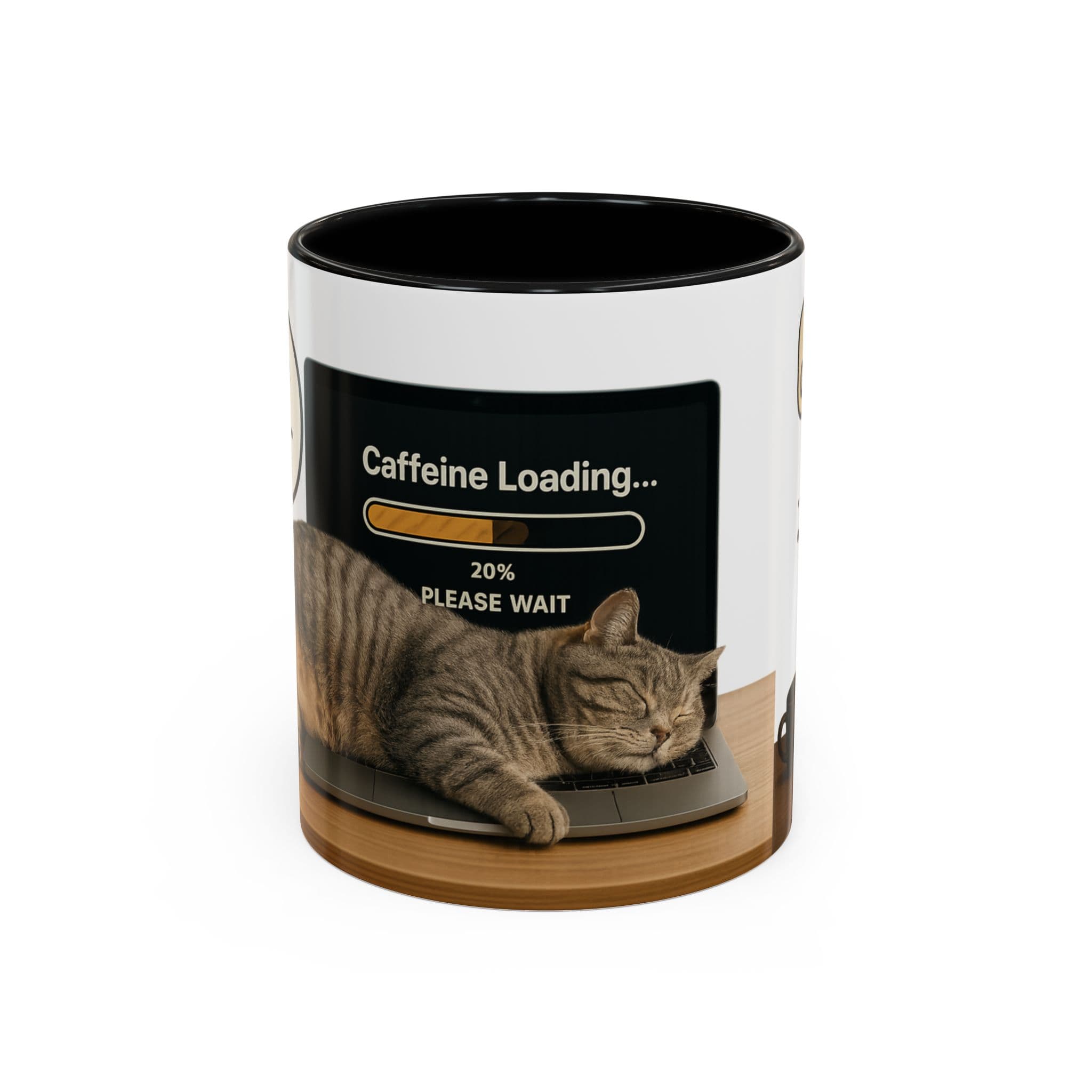 Cat Mug Funny Coffee Gift for Coworkers | Caffeine Loading System Operational | Work from Home Humor Cup | AlvixVerse Made to Order