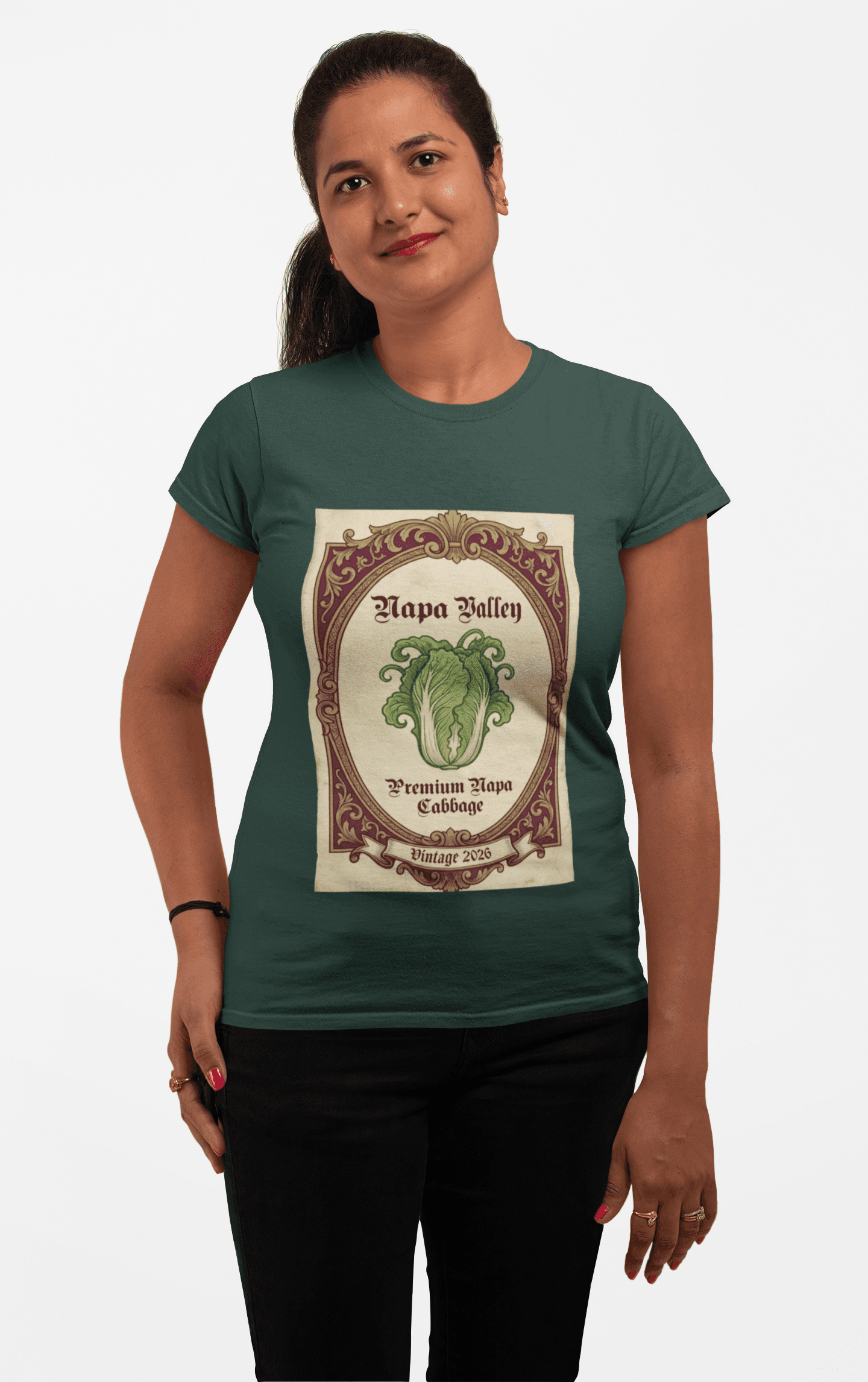 Vintage Cabbage Wine Label Tee | Vintage Wine Label | Cabbage Crush 2026